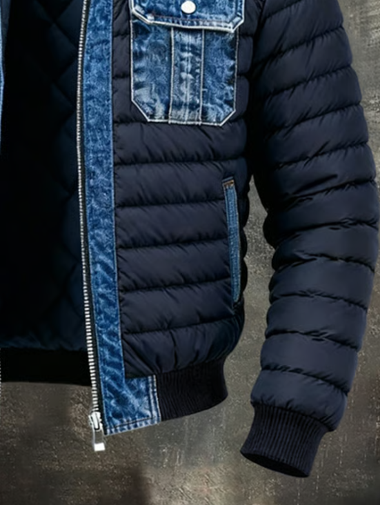 Varel | Quilted Denim Hybrid Jacket