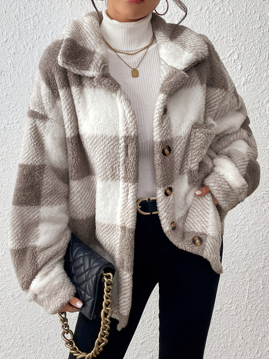 Revley | Hazel Plaid Plush Jacket