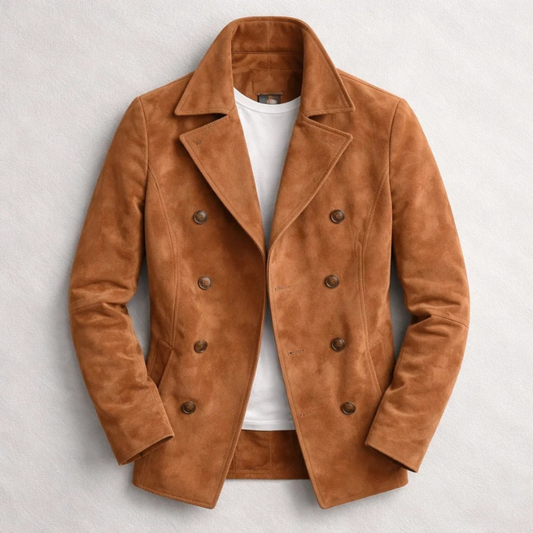 Morris | Double-Breasted Suede Coat