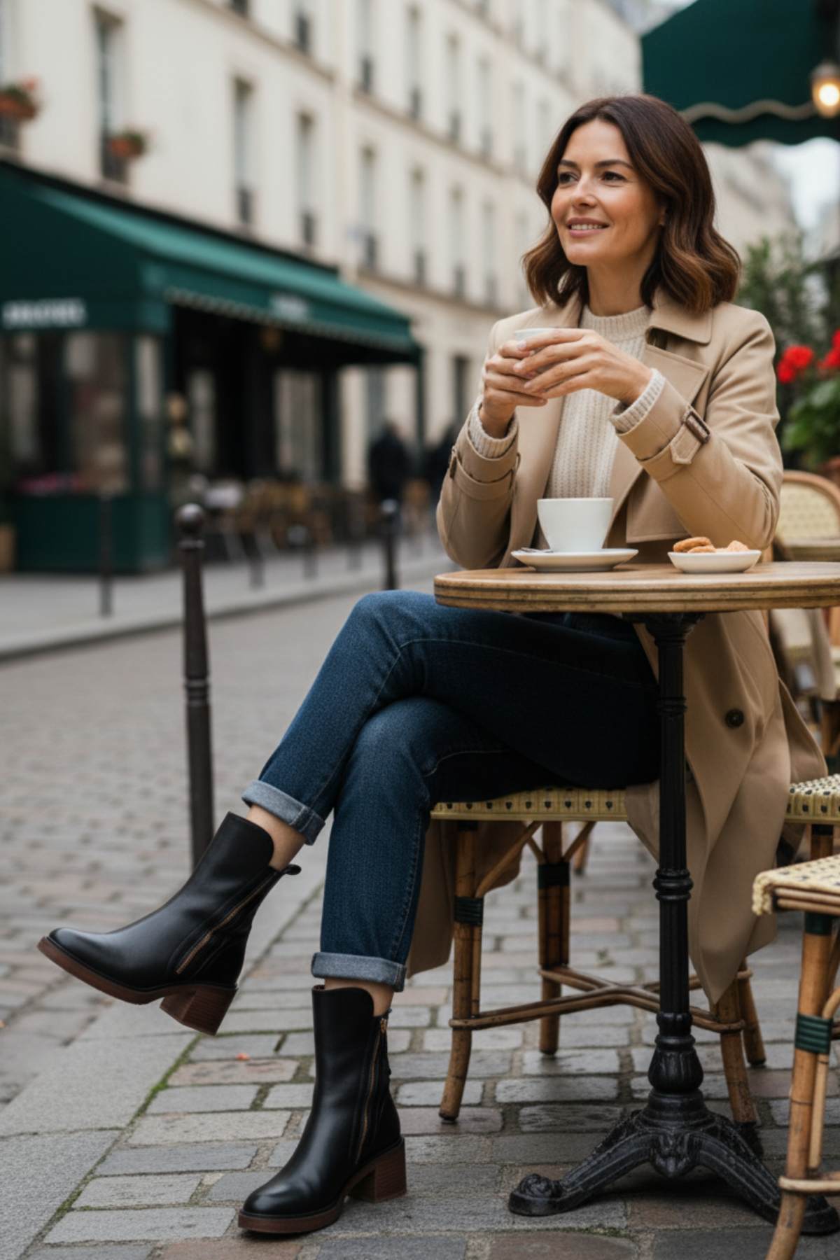Pernel | Leather Boots with Block Heels