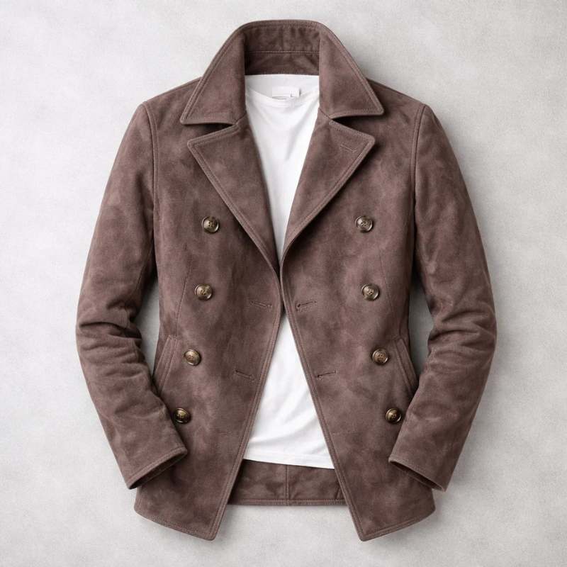 Morris | Double-Breasted Suede Coat