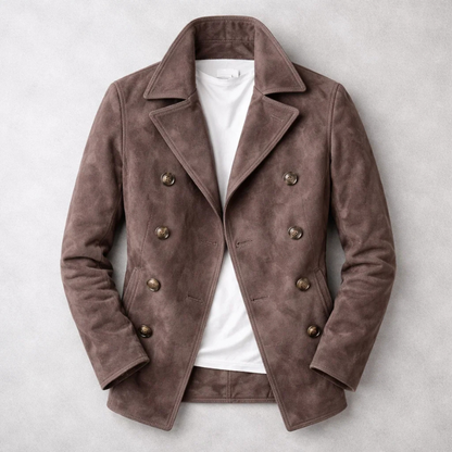 Morris | Double-Breasted Suede Coat