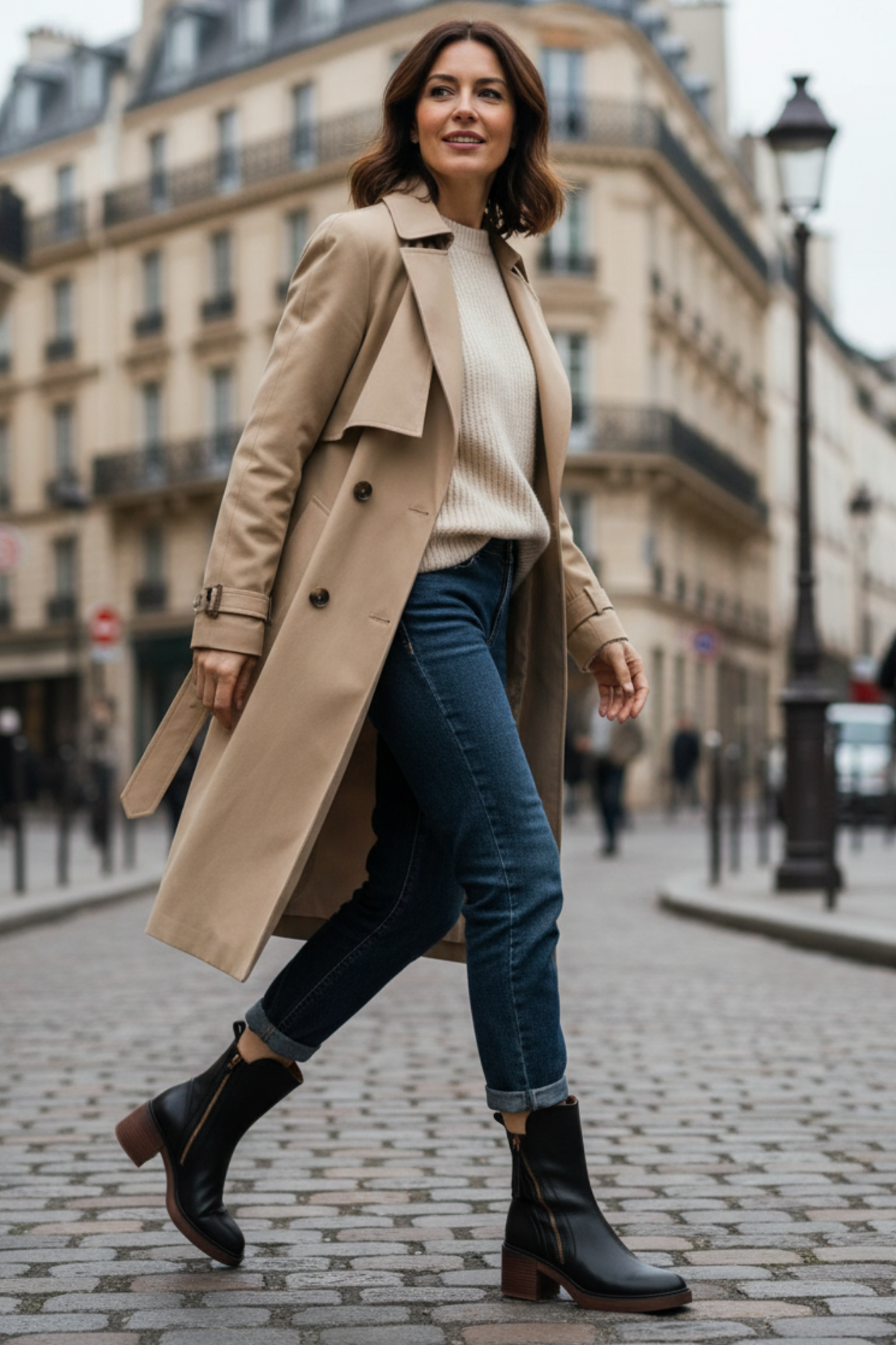 Pernel | Leather Boots with Block Heels