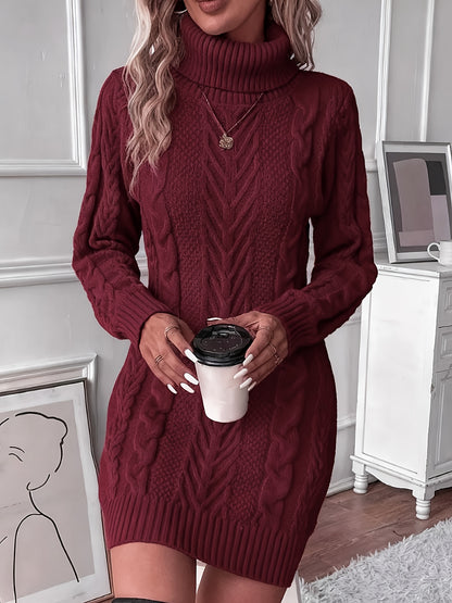 Revley | Clara Cable Knit Sweater Dress