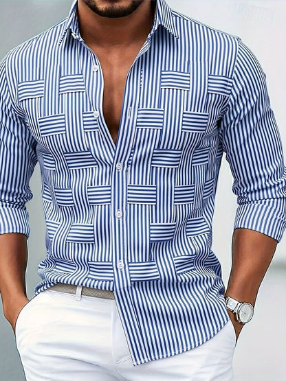 Emerson | Men's Long-Sleeved Vintage Striped Shirt