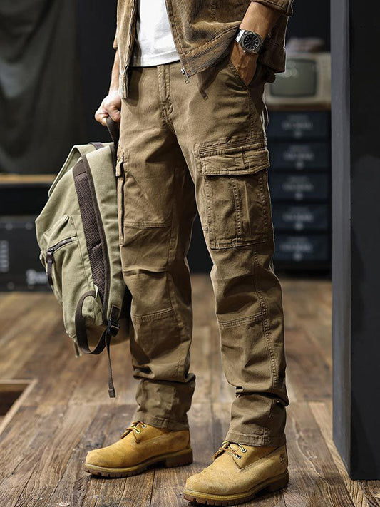 Herren | Men's Straight-Fit Cargo Pants with Multiple Pockets