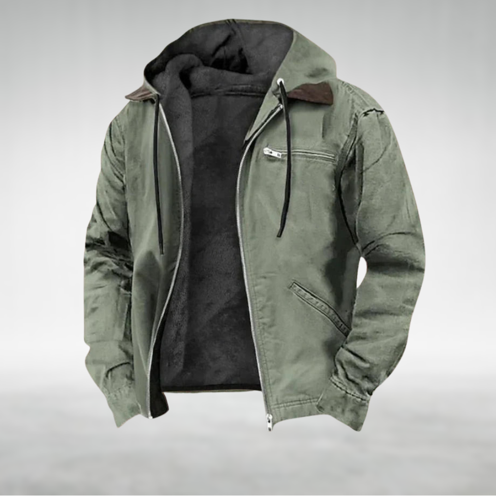 Men's vintage-inspired hooded jacket