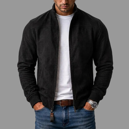 Dominic - Suede-Look Bomber Jacket
