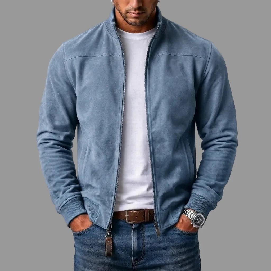 Dominic - Suede-Look Bomber Jacket