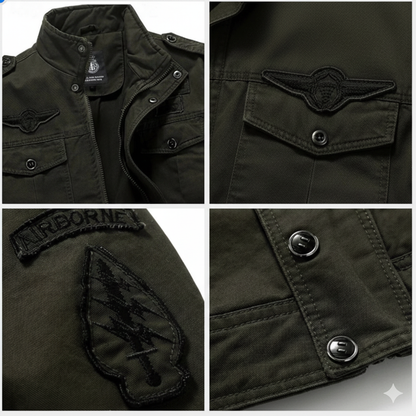 Men's structured military jacket for spring and fall