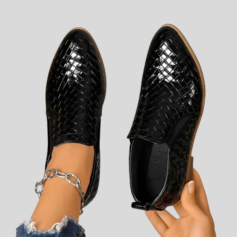 Eliane | Braided Ankle Boots with Block Heel