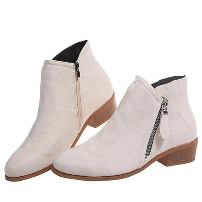 Capucine | Waterproof Low-Top Faux Suede Ankle Boots