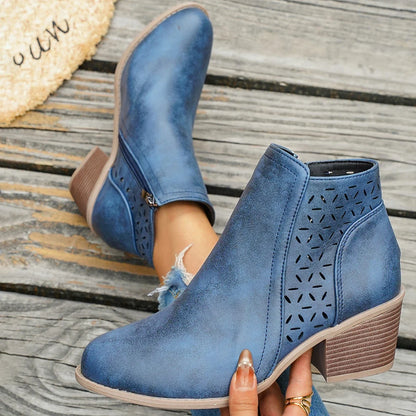 Garance | Mid-Heel Western Ankle Boots