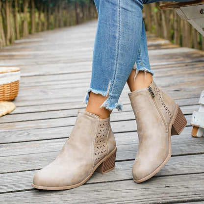 Garance | Mid-Heel Western Ankle Boots