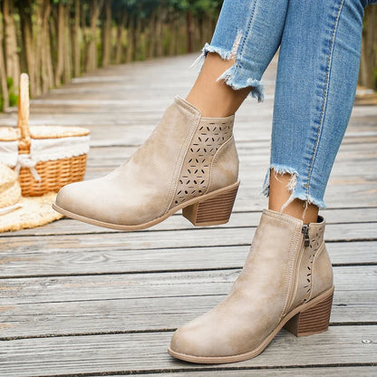 Garance | Mid-Heel Western Ankle Boots