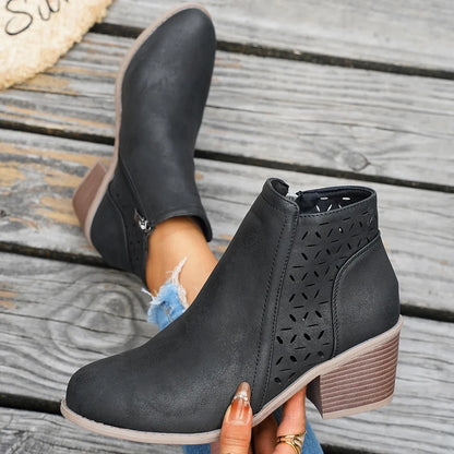 Garance | Mid-Heel Western Ankle Boots