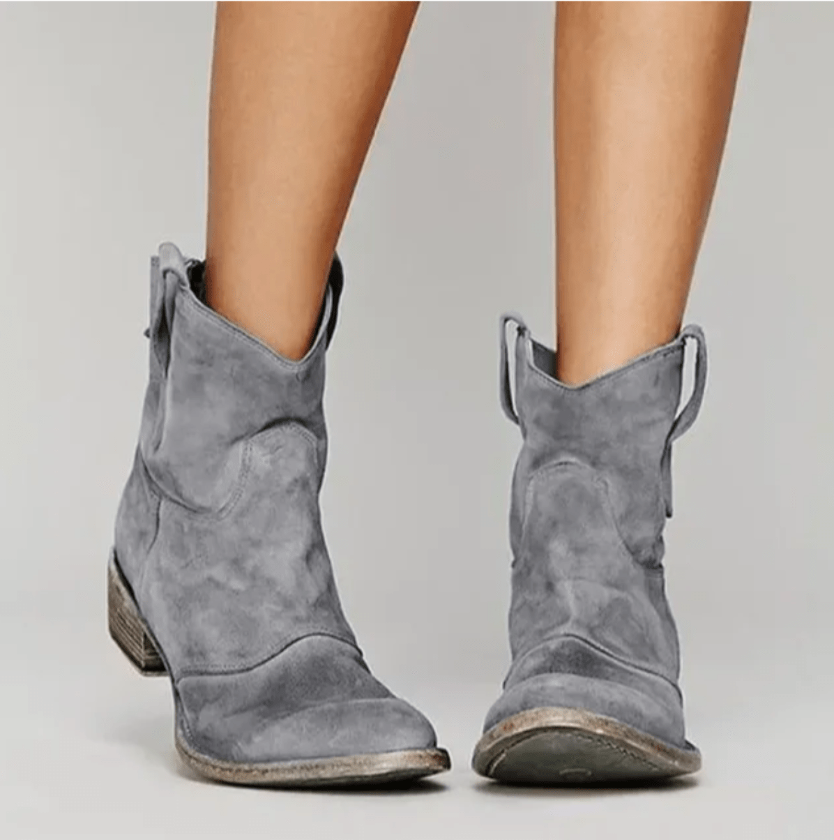 Delphine | Suede Ankle Boots with Side Zip