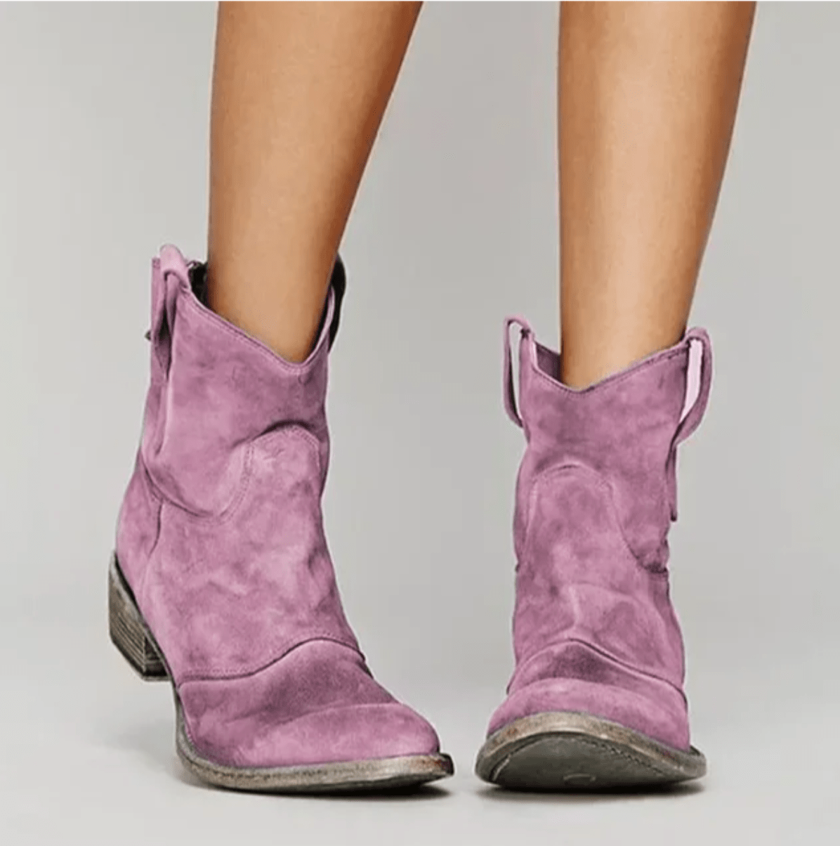 Delphine | Suede Ankle Boots with Side Zip