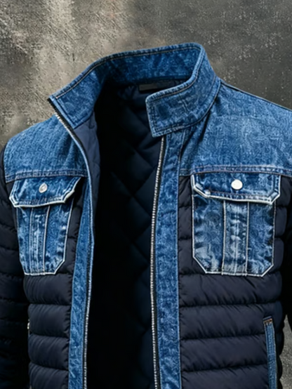 Varel | Quilted Denim Hybrid Jacket