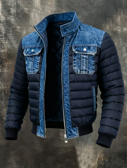 Varel | Quilted Denim Hybrid Jacket