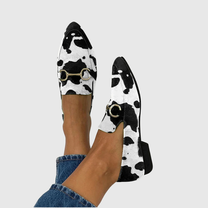Anna | Loafers with print and buckle detail