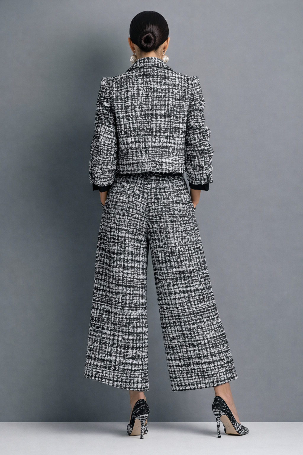 Sloane | Women’s Tweed Jacket & Wide-Leg Pants Set