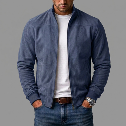 Dominic - Suede-Look Bomber Jacket