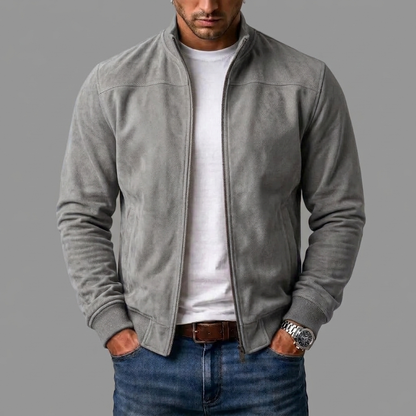 Dominic - Suede-Look Bomber Jacket