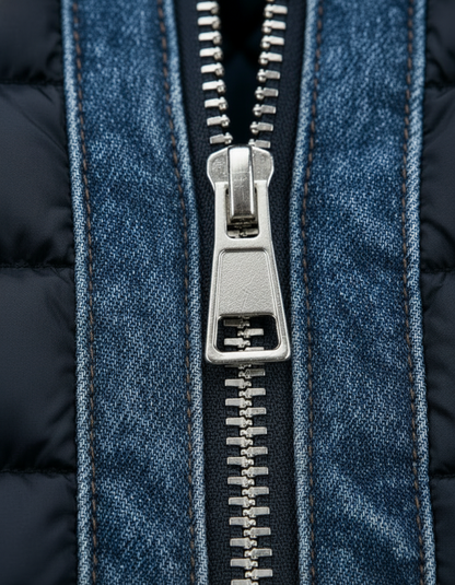 Varel | Quilted Denim Hybrid Jacket